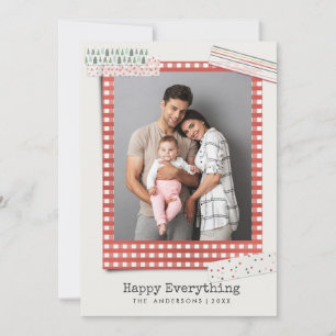Cartão De Festividades Férias de Scrapbooking 3 fotos festivas