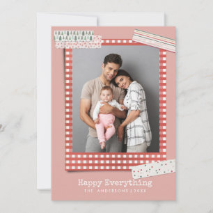 Cartão De Festividades Férias de Scrapbooking   foto de moldura Gingham