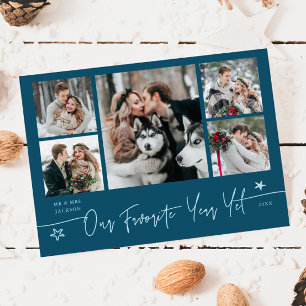 Cartão De Festividades Férias do Ano Favorito Foto de Recém-Casados Turqu