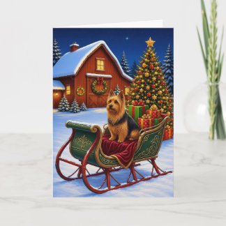 Cartão De Festividades Férias do Australian Terrier