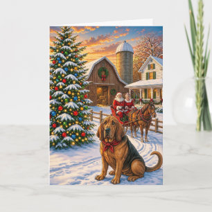 Cartão De Festividades Férias do Bloodhound 