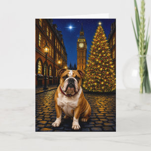 Cartão De Festividades Férias do Bulldog 