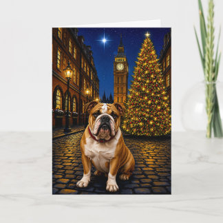 Cartão De Festividades Férias do Bulldog