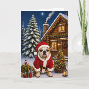 Cartão De Festividades Férias do Bulldog