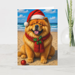 Cartão De Festividades Férias do Chow Chow