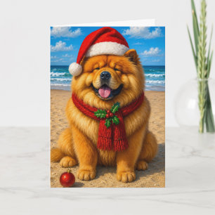Cartão De Festividades Férias do Chow Chow