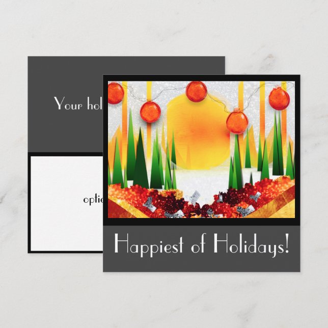 CARTÃO DE FESTIVIDADES FÉRIAS ENSOLARADAS NAS PINHEIRAS :) (Frente/Verso)