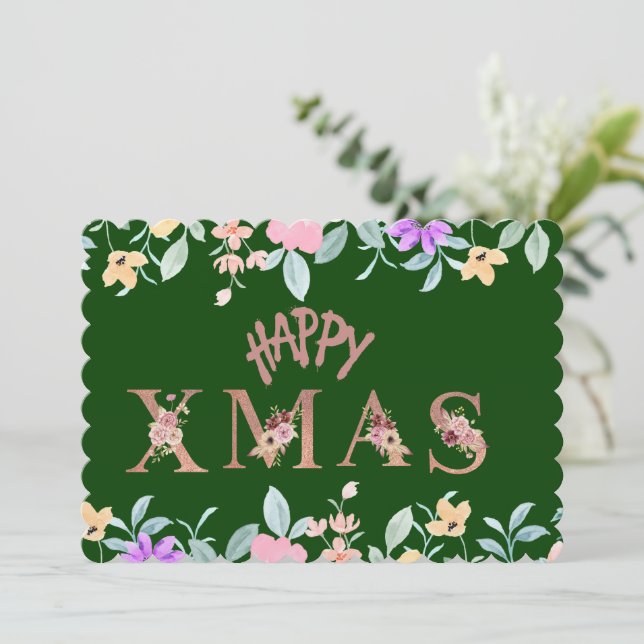 Cartão De Festividades Férias Feliz Natal (Em pé/Frente)