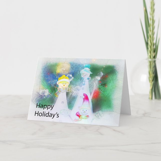 Cartão De Festividades Férias Felizes (Frente)