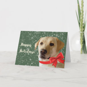 Cartão De Festividades Férias Felizes Cachorro Labrador Fofo Natal Festiv