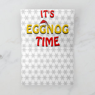 Cartão De Festividades Férias Felizes de Eggnog – Piada de Natal com Jogo
