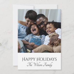 Cartão De Festividades Férias Felizes Foto de Família Afro-Americana