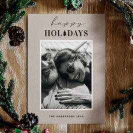 Cartão De Festividades Férias Felizes | Foto de Natal de Tarpe Quente