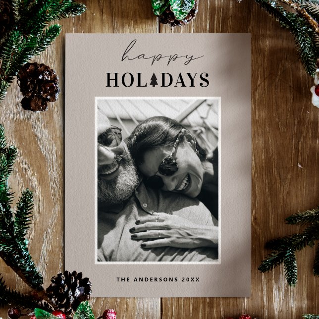 Cartão De Festividades Férias Felizes | Foto de Natal de Tarpe Quente (Criador carregado)