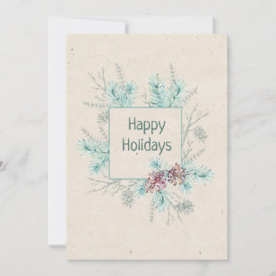 Cartão De Festividades Férias Felizes Sentimento Personalizado & Assinatu