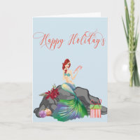 Férias Felizes Sereia Natal Bonito