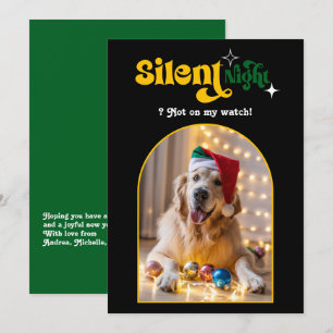 Cartão De Festividades Férias Luxo Divertido Retro Pet Cachorro Natal Fot