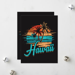 Cartão De Festividades Férias Tropicais nas Ilhas Havaianas
