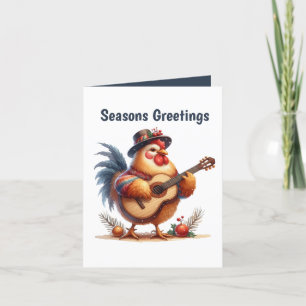 Cartão De Festividades Fesons Seasons saudações galinha personalizável