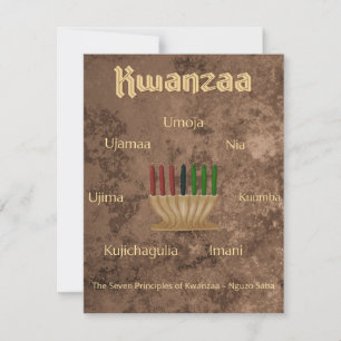 Cartão De Festividades Festa Afrocentrada Pan-Africana de Kwanzaa