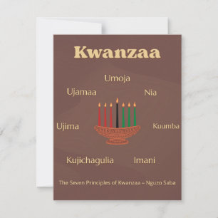 Cartão De Festividades Festa Afrocentrada Pan-Africana de Kwanzaa