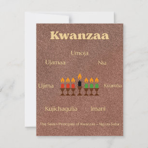 Cartão De Festividades Festa Afrocentrada Pan-Africana de Kwanzaa