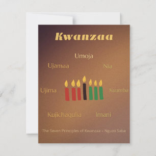 Cartão De Festividades Festa Afrocentrada Pan-Africana de Kwanzaa