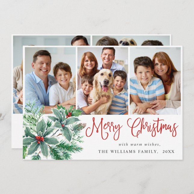 Cartão De Festividades Festa Amendoeira 5 FOTO Cumprimentos de Natal (Frente/Verso)