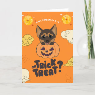Cartão De Festividades Festa de Halloween Truque ou Tratamento Pastor Ale