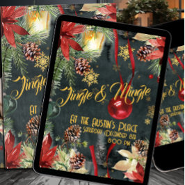 Cartão De Festividades Festa de Jantar e Confraternização do Brilho das F