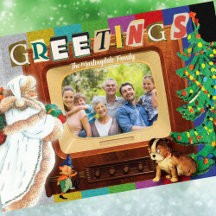 Festa de Natal com Foto Retro Moderna