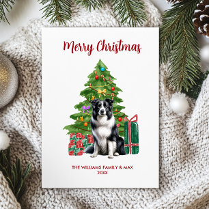 Cartão De Festividades Festa de Natal da Família Coca-Collie da fronteira