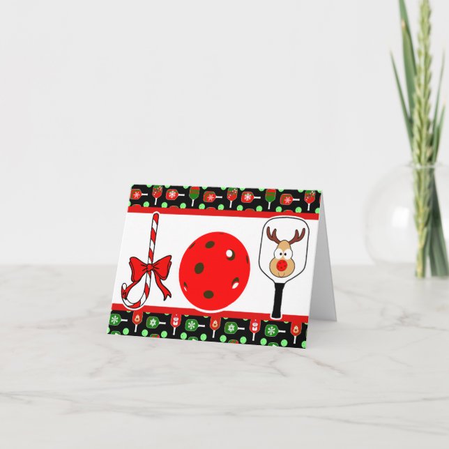 Cartão De Festividades Festa de Natal da Joia-Picada Verde-Vermelho a Pre (Frente)