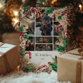 Cartão De Festividades Festa de Natal de Cane Rustic Candy