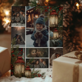 Cartão De Festividades Festa de Natal de Lanterna Russo