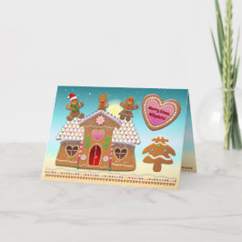 Cartão De Festividades Festa de Natal dos Biscoitos Gingercake