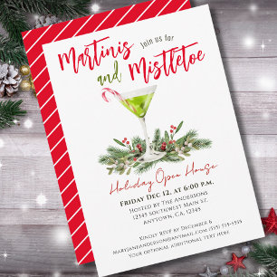 Cartão De Festividades Festa de Natal Drinks Festivos de Martini