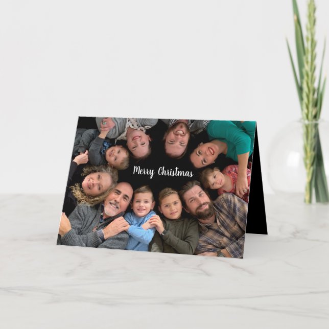 Cartão De Festividades Festa de Natal feliz para a família (Frente)