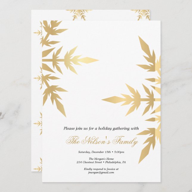 Cartão De Festividades Festa de Natal Holiday Holly (Frente/Verso)