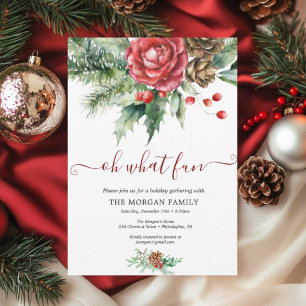 Cartão De Festividades Festa de Natal Holiday Holly