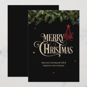 Cartão De Festividades Festa de Natal Minimalista Noite de Natal