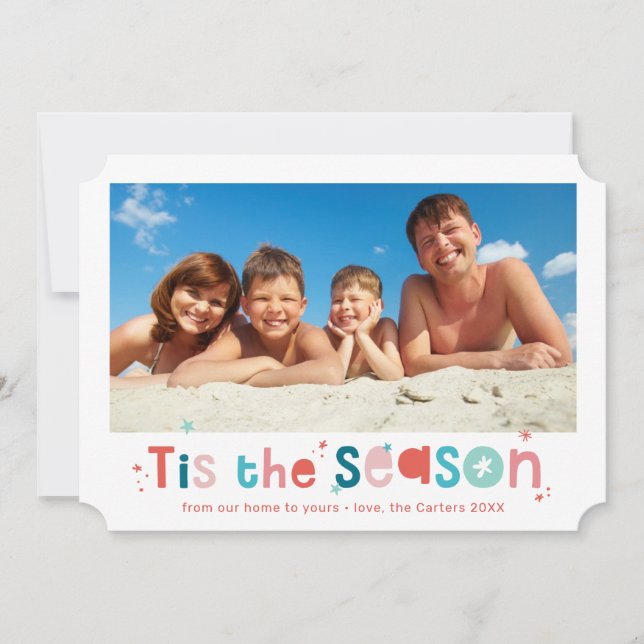 Cartão De Festividades Festa de Natal na época (Frente)