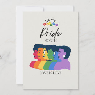 Cartão De Festividades Festa do Mês do ORGULHO LGBTQ da Aquarela
