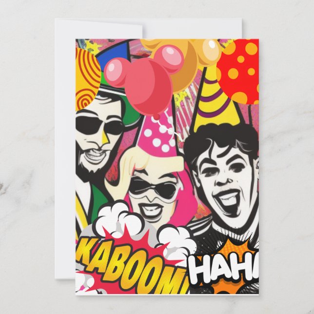 Cartão De Festividades Festa em (Frente)