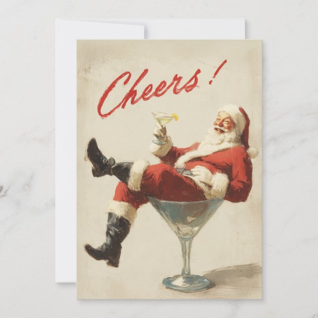 Cartão De Festividades Festas de Natal do Papai Noel (Frente)