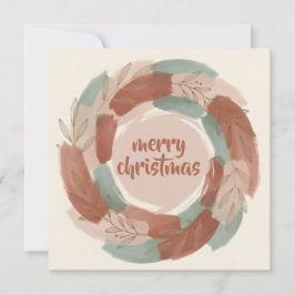 Cartão De Festividades Festive Abstract Wreath Boho Christmas