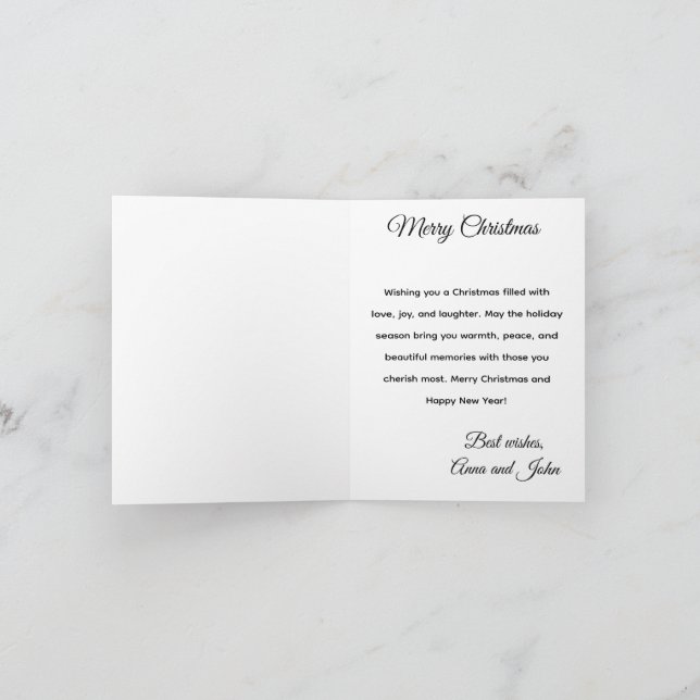 Cartão De Festividades Festive Christmas Tree Holiday Greeting Card (Interior)