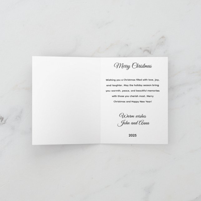 Cartão De Festividades Festive Christmas Tree Holiday Greeting Card (Interior)