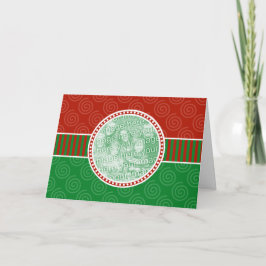 Cartão De Festividades Festive Modern Style Holiday Card Template
