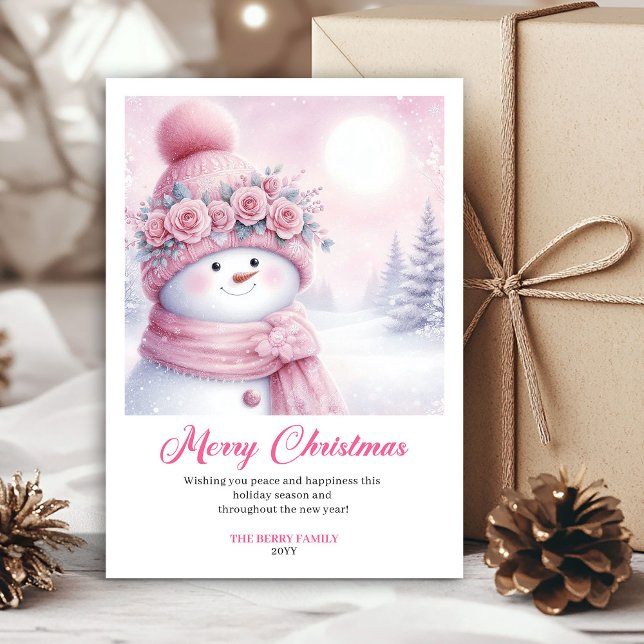 Cartão De Festividades Festive Pinkmas Printable Kids Christmas Greeting  (Festive Pinkmas Printable Kids Christmas Greeting Card

)